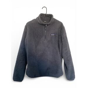Patagonia Los Gatos 1/4 Zip Fleece Pullover Fuzzy Logo Women’s Medium Blue
